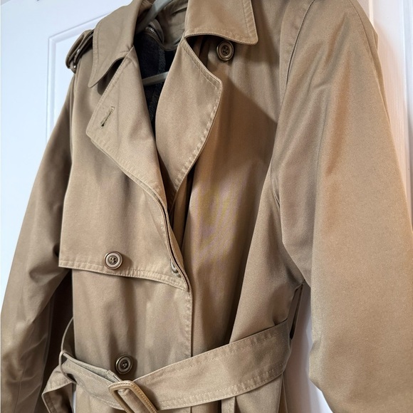 London Towne Elegant Brown Trench Coat Size 6 - Picture 3 of 7